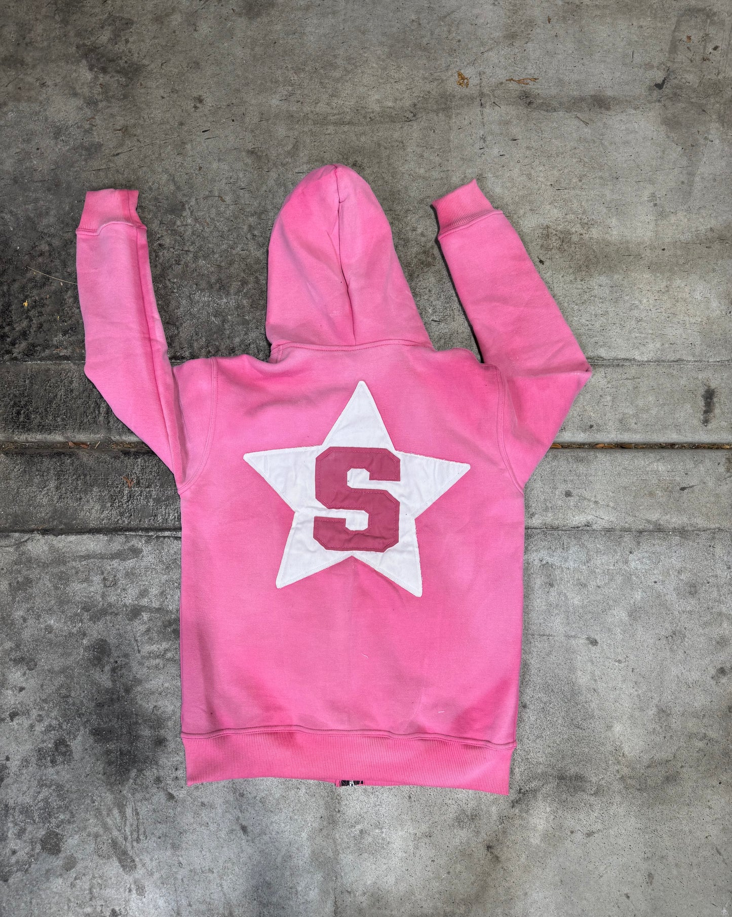 Acid wash hoodie V2 (PINK)
