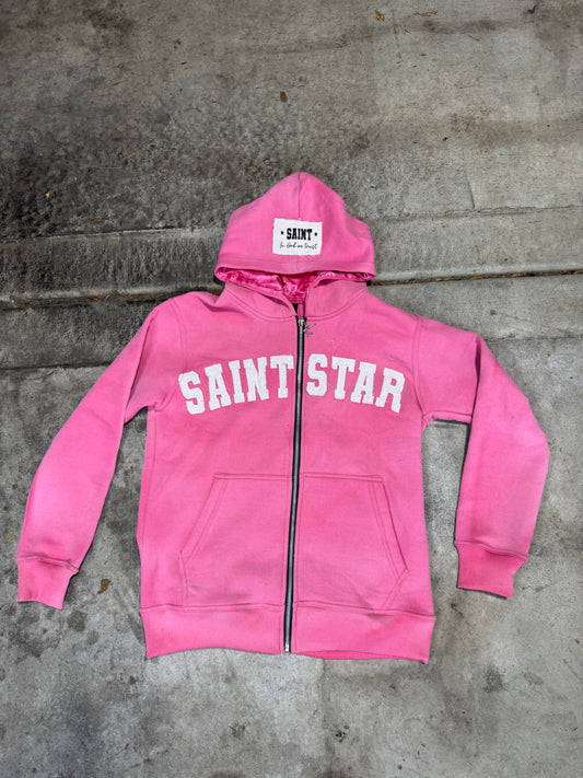 Acid wash hoodie V2 (PINK)